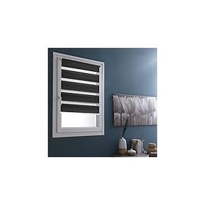 MADECOSTORE Store Enrouleur Jour Nuit Basique - Gris Anthracite - L45 x H100cm