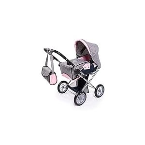 Bayer Design 13627AA Poussette de poupée City Star, Sac, Jean-Gris, Bleu, Rose
