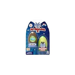 Bizak Pet Simulator 64231801 Lot de 2 adorables Animaux de Compagnie à Collectionner avec œufs Surprises, Chiens, Chatons et Aussi Dragons et Licornes