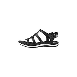 Geox Femme D Sandal Vega A Sandales, Black, 40 EU