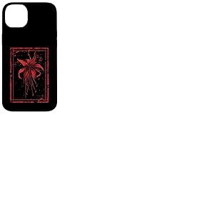 Anime Goth Rouge Araignée Fleur Fleur Fleur Vintage Botanique Coque pour iPhone 14 Plus