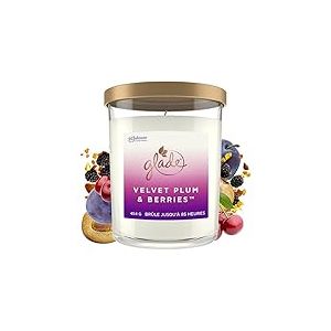 Glade Bougie Parfum&eacute;e Extra Large - Infus&eacute; Aux Huiles Essentielles - Longue Dur&eacute;e 85H - Velvet Plum & Berries - 1 Bougie