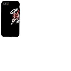 Tattoos Are Trashy Rose Dague Anti Tatouage Opinion Coque pour iPhone SE (2020) / 7 / 8