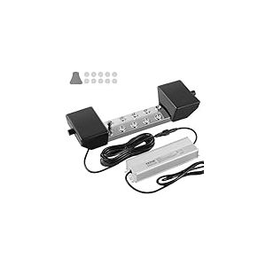 VEVOR Brumisateur à ultrasons 10 têtes, 7000 ml/h, fabricant de brouillard étanche IP67 avec alimentation 280 W, bouée, disques de rechange, pour étang, jardin, rocaille, serre, décoration d'Halloween