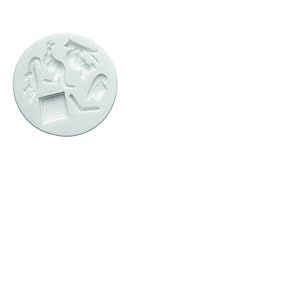 Silikomart 71.417.00.0096 Moule pour Pâte à Sucre SLK317 Zoo Australien Silicone Blanc