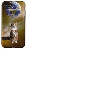 Chat Terre Ballon Galaxie Cosmic Fun Coque pour iPhone SE (2020) / 7/8