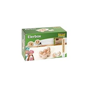 Idena 40240 - Set d'oeufs de Petits Chefs en Bois, 6 Oeufs en Bois avec Velcro, Accessoires pour la Cuisine et la Boutique, pour Enfants à partir de 2 Ans