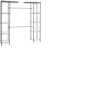 Amazon Basics Système de rangement de placard extensible, 35.6 by 147 to 160 by 182.9 cm, Bronze