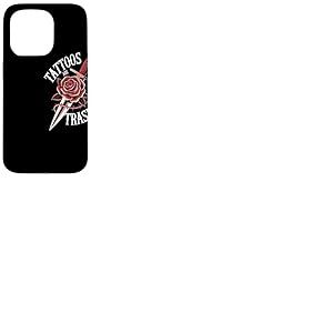 Tattoos Are Trashy Rose Dague Anti Tatouage Opinion Coque pour iPhone 15 Pro