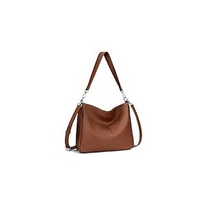 befen Sac &agrave; Main pour Femme en Cuir V&eacute;ritable, Sac Cabas Hobo Souple, Sac &agrave; Bandouli&egrave;re Femme, Taille Moyenne avec 2 Bandouli&egrave;res - Simple, Classique, &eacute;l&eacute;gant