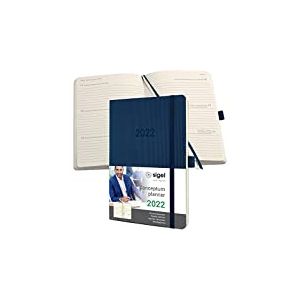 SIGEL C2232 Agenda semainier 2022 Conceptum, couverture souple,13,5 x 21 cm, bleu fonc&eacute;