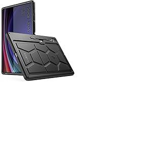 Poetic TurtleSkin Coque pour Samsung Galaxy Tab S10 Ultra (Version 2024)/S9 Ultra (Version 2023) 14,6", Protection avec Support pour S-Pen, Anti-Choc en Silicone Robuste, Convient aux Enfants, Noir