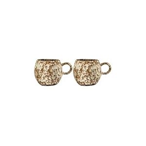 Bloomingville 75230620 Tasse Paula en C&eacute;ramique, Marron (Lot de 2)