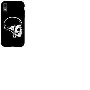 T&ecirc;te de Mort avec Casque de Skateboard Coque pour iPhone XR