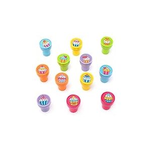 Baker Ross Tampons Encreurs motif Cupcake - Lot de 12, Tampons et Encres pour les Enfants (FC368)