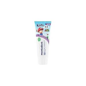Mentadent Dentifrice pour enfants de 0 &agrave; 6 ans, go&ucirc;t fruit&eacute;, avec technologie de remin&eacute;ralisation, protection contre les caries, id&eacute;al pour les dents de lait, 97% d'ingr&eacute;dients d'origine naturelle