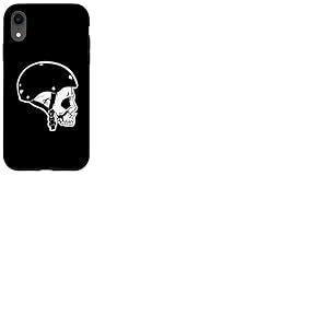T&ecirc;te de Mort avec Casque de Skateboard Coque pour iPhone XR
