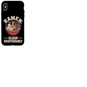 Japon Slurp Responsibly Soba Nouilles Souvenir Otaku Japonais Coque pour iPhone X/XS