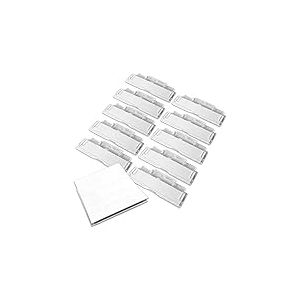 Lot de 100 onglets et inserts pour dossiers suspendus en plastique transparent pour dossiers suspendus et intercalaires (100 onglets et inserts)