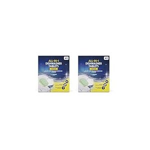 by Amazon - Tablettes Tout-en-Un pour Lave-Vaiselle, Parfum, Citron, 40 tablettes (Lot de 2)