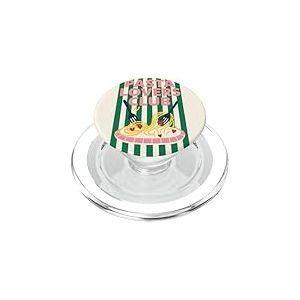 Assiette à spaghetti rétro gourmande pour amateurs de pâtes PopSockets PopGrip pour MagSafe