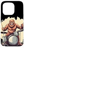 Nice Bigfoot avec batterie dans la forêt pour les amateurs de batterie Coque pour iPhone 15 Pro