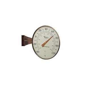 Taylor Precision Products 480BZ Heritage Thermomètre d'extérieur à cadran de 21,6 cm, cuivre