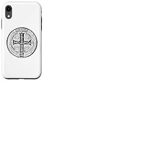 Croix de Saint Benoît Médaille de Saint Benoît Catholique Coque pour iPhone XR
