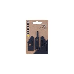 RHINO - Lot de 3 lames de rechange pour cisaille/grignoteuse - Jeu de 3 lames pour grignoteuse - Couteau central + 2 couteaux latéraux - Compatible avec grignoteuse à tôle Rhino 011392