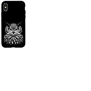 Hibou - Oiseau sombre effrayant Coque pour iPhone X/XS