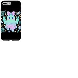 Signe de la Paix fantôme Kawaii avec Bonbons et Paillettes Pastel Coque pour iPhone 7 Plus/8 Plus