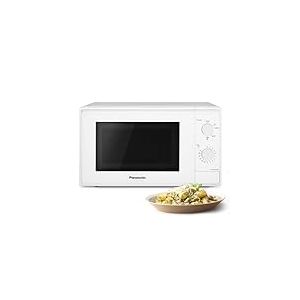 Panasonic NN-E20JWMEBG Four &agrave; Micro-Ondes avec Plateau Tournant en Verre, 20L, 800W, Option D&eacute;cong&eacute;lation, 5 Niveaux de Puissance, Minuterie, Blanc