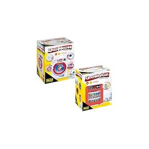 Idena 90377 - Lave-Vaisselle et Lave-Linge avec Effets sonores et Lumineux, Set de Jeu pour Enfants avec de Nombreuses Fonctions et Accessoires