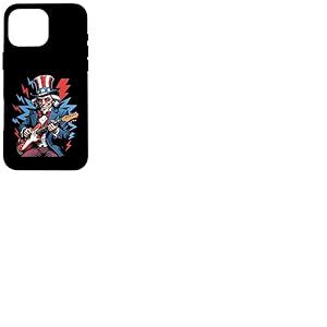 Uncle Sam Guitare électrique 4 juillet Rock USA Coque pour iPhone 16 Pro Max