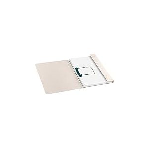 Jalema 3804511 - Paquet 10 Chemises &eacute;cologiques &agrave; Reliure avec Clip Clipex grande capacit&eacute;, Kit de Pr&eacute;sentation pour relier Documents FOLIO | Dossier FOLIO 226 g/m&sup2; | Tree Free Secolor | Beige nature