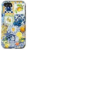 Carrelage méditerranéen et jaune jaune mignon été italien Coque pour iPhone SE (2020) / 7 / 8