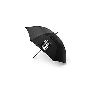 PGA TOUR Parapluie de golf de 157,5 cm – Double auvent coupe-vent pour homme avec ouverture automatique, tige en fibre de verre, poignée antidérapante, sangles Velcro, housse imperméable – Parapluie