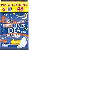 Lines Id&eacute;e Ultra Nuit avec Ailes, Pack Escorte de 48 Serviettes