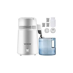 BuoQua Distillateur d'eau 750 W,Distillateur d'acier inox 4 L,Distillateur d'eau pour les laboratoires/les hôpitaux/les cliniques dentaires/les bureaux/les maisons/les voyages