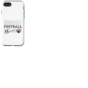 Football Mom Heart American Football Day Fan Coque pour iPhone SE (2020) / 7/8