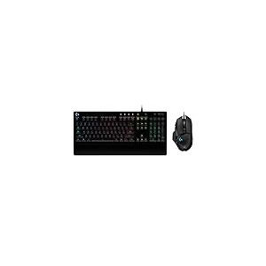 Logitech G G502 HERO souris gaming filaire avec boutons programmables et poids ajustables et G213 RVB clavier gaming r&eacute;tro&eacute;clair&eacute; avec touches tactiles -PC-ordinateurs portables, Noir