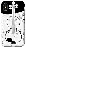 Violon Dessin Violoncelle Instrument de musique Coque pour iPhone X/XS