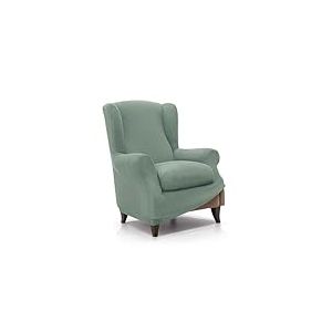 FAVERTI&reg; Housse de Fauteuil &agrave; Oreilles &eacute;lastique de 70 &agrave; 100 cm | Mod&egrave;le Reale | Turquoise | Housse r&eacute;glable pour Fauteuil &agrave; Oreilles Universelle | Protecteur de qualit&eacute; en Tissu Jacquard Toucher
