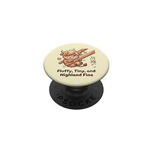Mignon Baguette Kawaii Fluffy Tiny Highland Vache Meme PopSockets PopGrip Adh&eacute;sif