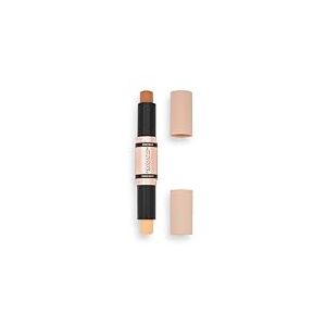 Makeup Revolution Bâton Contour Duo Crème Contour et Eclat, Définit les Pommettes et Sculpte le Visage, Végétalien et Sans Cruauté, Moyen, 2.4g