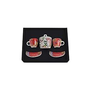 Egan Lot de 2 tasses à café + sucre Les marionnettes rouges
