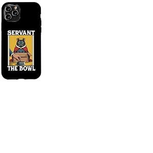 Chat amusant dans une boîte Servant le bol Chat amoureux des chats Coque pour iPhone 11 Pro