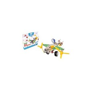 FLYPOP'S - Avion à Monter - Construction - 038572 - Multicolore - Métal - 80 pièces - Jouet Enfant - Cadeau - Mécanique - Kit d'Assemblage - Bricolage - Montage - Anniversaire - À Partir de 6 Ans