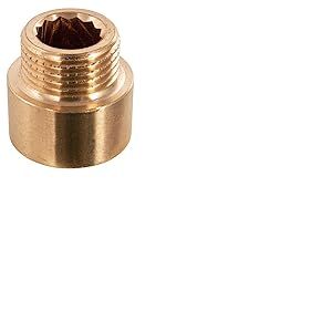 Sanitop-Wingenroth 151115 Rallonge de robinet type 1/2" x 40 mm, avec embout multipans femelle, 1 filetage intérieur et 1 filetage extérieur, installation d'eau potable en laiton