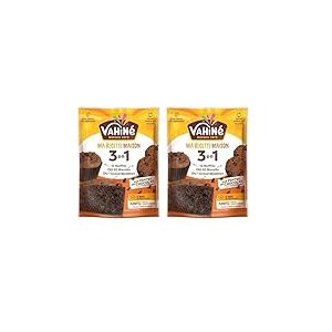 VAHIN&Eacute; - Pr&eacute;paration 3 en 1 chocolat aux p&eacute;pites de chocolat, Pr&eacute;paration pour g&acirc;teaux, biscuits ou muffins aux p&eacute;pites de chocolat noir 280 g (Lot de 2)